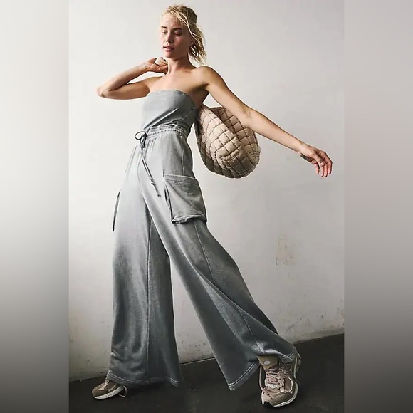 Free People Pants - Free People  grand slam onesie - blue granite XL